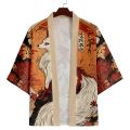 Anime FOX Print Kimono Loose Japanese Streetwear Cardigan Women Men Harajuku Haori Cosplay Top Shirts Yukata.