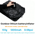 Portable Mini Electric Air Pump with Light，4.5KPa 1600mAh Battery Wireless Inflator for Air Mattress Pad, Vacuum Bags, Swim Ring. 