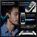 New LIGE 2 in 1 Smart Watch Man With Earbuds smartwatch TWS Bluetooth Earphone Music Heart Rate Health Monitor Sports SmartWatch.