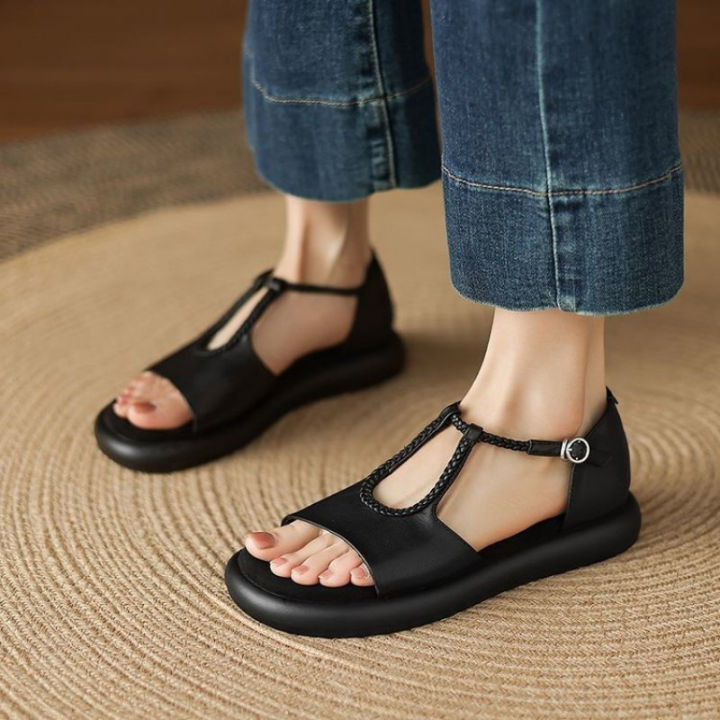 Women's%20Walking%20Sneakers,Breathable%20Lightweight%20T-Strap%20Flat%20Sandals,%20Comfortable%20Soft%20Leather%20Shoes%20for%20Square%20Dance&Daily%20Wear%20-%20Image%206
