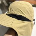 1pc Unisex Anti-UV Sun Protection Fisherman Hat - New Thin Outdoor Hat with Quick-Drying Shawl Neck Protector, Suitable for Summ.