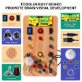 Children's Montessori LED Light Busy Board Simulation Switch Power Board Busy Light Button Puzzle Early Education Learning Toy.