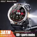 EIGIIS KE3 Smart Watch 3ATM Waterproof Original Design For Men Bluetooth Call Health Monitor With Flashlight 100+ Sports Modes. 