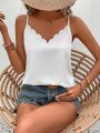 Plus Size Women's Wavy V-Neck Sleeveless Tank Top Summer Vest Lightweight Casual Style.