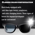AI Smart Glasses with 8MP Camera Video Recording 100+ Languages Translation Blue LightSunglasses Bluetooth Call WIFI Men Women.
