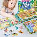 Montessori Baby Busy book My First Quiet Book Paste Early Learning Education Toy Children Toy Matching Game for Babies. 