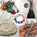 100pcs 8mm Rhinestone Claw Crystal Stud Rivets Punk Nailhead DIY Leathercraft Hat Bag Shoes Garment Belt Spike Accessories Round. 