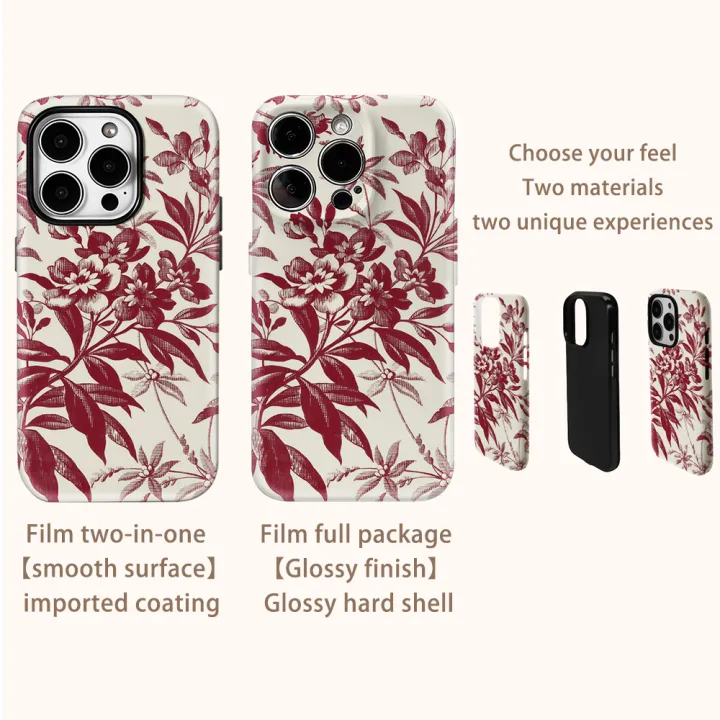 Cream%20Red%20Flower%20Phone%20Case%20for%20IPhone%2016%2015%2014%2013%2012%2011%20X%20XS%20XR%20XSMAX%207%208%20Pro%20Max%20Plus%20Double-layer%20Back%20Cover%20-%20Image%203