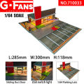 G Fans 1/64 Scale Car Garage Miniatures Model Car Parking Lot Diecast Scene Display Vehicle Scene Toy Background Collection. 