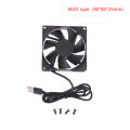 5V Brushless Cooling Fan USB Router Fan Computer Case TV Box Cooling Case 50mm 80mm 90mm 120mm PC DIY Cooler Desktop Fan.