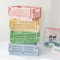 Plastic Foldable Storage Crate Folding Box Basket Stackable Cute Makeup Jewellery Toys Boxes for Storage Box Organizer Portable. 