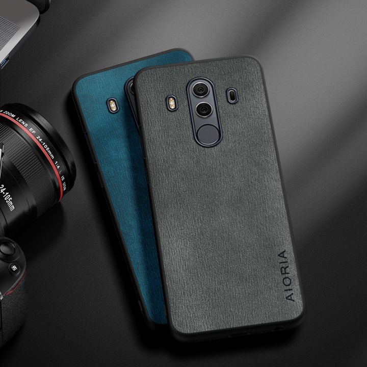 Case for Huawei Mate 20 Lite Design Simple Lightweight Durable Leather wood grain cover for Huawei Mate 10 Pro