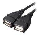 High Quality USB 2.0 Cable USB Double Splitter Adapter Cable One To Two Female To USB 2 Male Power Extension Cable. 
