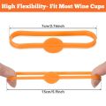 24pcs Wine Labels Glasses Drinking Marker Set Food Grade Silicone Mark Silicone Glass Markers for Bar Parties Silicone Rings. 