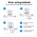 Self Powered Smart Wireless Switch Household Waterproof Tuya Wifi Smarthome Remote Switches Supports Alex AI Voice Control. 