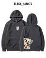 BLACK HAWK’S WEAR NEW TRENDY WINTER COLLECTION PREMIUM QUALITY FRONT BACK CUP AND BEAR PRINTED HOODIES FOR MENS ANS BOYS. 