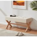 36-inch Storage Entryway Bench , Upholstered End of Bed Bench with X-Shaped Legs for Living Room, Bedroom. Ottoman Bench. 
