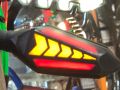 Bike Indicator Slide Arrow Running Style With Lava DRL Red - Yellow 2 Pcs Set. 