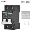 DC100V 150V 200V 250V Circuit Breaker Low Voltage AC DC MCB 2P C Curve 16A 20A 25A 32A 40A 50A 63A Solar Panel Battery Protector. 