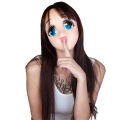 Cute Loli Mask Cartoon Anime Cosplay Beautiful Girl Latex Masks Cartoon Character Cosplay Party Lolita Costume Half Face Mask. 