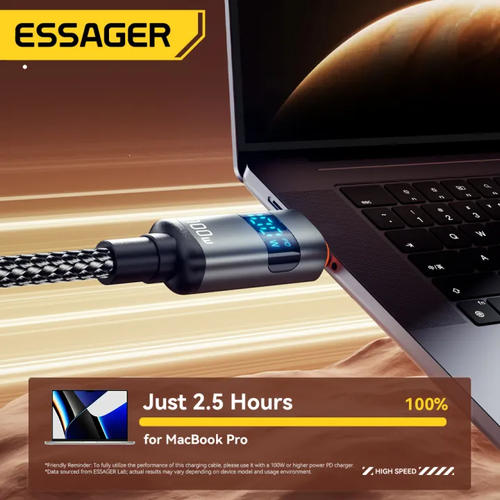 Essager%20100W%20Type%20C%20to%20Type%20C%20Cable%205A%20PD%20Fast%20Charging%20USB%20C%20to%20USB%20C%20Display%20Cable%20For%20Macbook%20Laptop%20iPad%20%2014%20iPhone%2015%20-%20Image%204