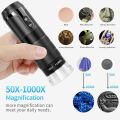 Digital Microscope Wireless Pocket Handheld USB Microscopes 1000X Zoom Fixed Focus HD Magnifier with LED For iPhone Android PC. 