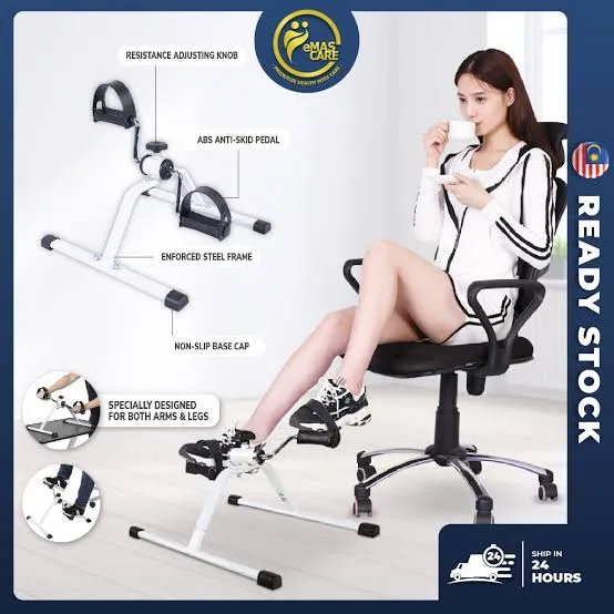 GENRIC Gym Mini Exercise Bike - Portable Foot Cycle Arm and Leg Peddler