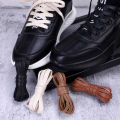 1 Pair Shoelaces 0.8 CM Waxed Cotton Width Flat Waterproof Shoe Laces Unisex Boots Casual Sneakers Shoelace Leather Shoe Lace. 