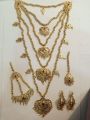 Traditional Sindhi 5-Layer Dhuri Jewelry Set with Earrings, Tikka & Jhumar – Bridal & Festive Design - HS Star Collection. 