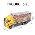 10 In 1 Construction Toys Truck Storage Die-cast Vehicle Transporter Car Set Excavator Dump Truck Digger Backhoe for Kids . 