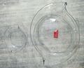 1 piece bowl large size wave shaped, clear shesha, kaler glass,microwave oven save. 