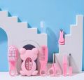 8pcs/set Baby Care Kit, Baby Safe Nail Clipper, Baby Bath Water Temperature Meter, Soft Hair Comb Brush. 