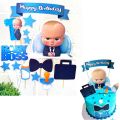 Baby Boss Theme Picture Cake & Cup Cake Topper. 
