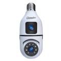 V380 Pro Dual Lens Dual Screen E27 Bulb Camera Two Ways Audio Color Night Vision Smart Home Security Wireless WIFI Indoor Camera. 