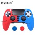 IVYUEEN Soft Rubber Silicone Case for PlayStation 5 PS5 DualSense Edge Controller Protector Skin Thumb Grip Caps Accessories. 