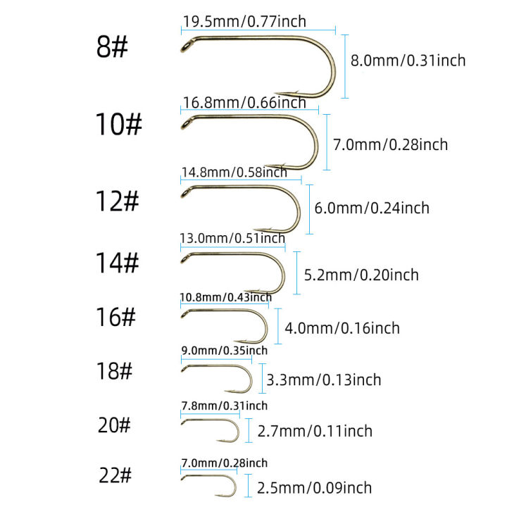 ICERIO%2050PCS/100PCS%20Standard%201X%20Long%20Shank%20Fly%20Hook%20Dry&Wet&Nymph&Shrimp%20Caddis%20Pupa%20Streamer%20Fly%20Hook%20Fly%20Tying%20Fishing%20hook%20-%20Image%204