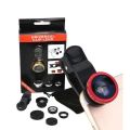 3 In 1 Universal Clip Camera Mobile Phone Lens Fish Eye + Macro + Wide Angle. 
