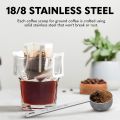 Stainless Steel Coffee Scoop, Tablespoon Measuring Spoon Long Handle Coffee Spoon for Kitchen Cafe Making.
