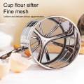 Handheld Flour Sieve Manual Stainless Steel Semi-automatic Creative Fine Mesh Flour Sifter Flour Sieve Baking Tool Ata Channi. 