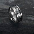 Ring Nepal Black Dragon Stainless Steel Ring Waterproof. 