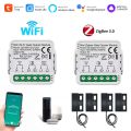 Tuya Zigbee 3.0/WIFI AC 100-240V Smart Garage Door Switch Smart Life APP Alexa  Home Assistant Yandex Voice Control Use. 