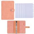 A6 Budget Binder Planner Notebook Cover PU Loose-leaf Handbook 6 Holes Binder Diary Agenda Paper Cover School Stationery.