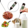 Stainless Steel Cooking Thermometers Temperature Test Pen -  Kitchen Instant Read Backlit Food Thermometer with Long Probe & LCD Screen for Grill, Meat, Candy, BBQ, Milk and Bath Water. 
