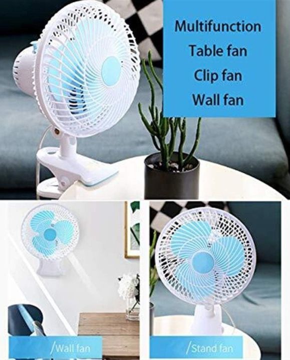 Electric%20Mini%20Portable%20Clip%20Fan%203%20Blades%20And%202%20Speed%20180mm%20-%20Image%202