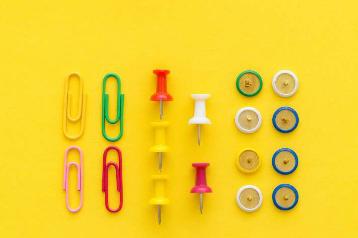 40 mix pin Colored Plastic Gem Clip for Paper and Push Pins / Imported ...