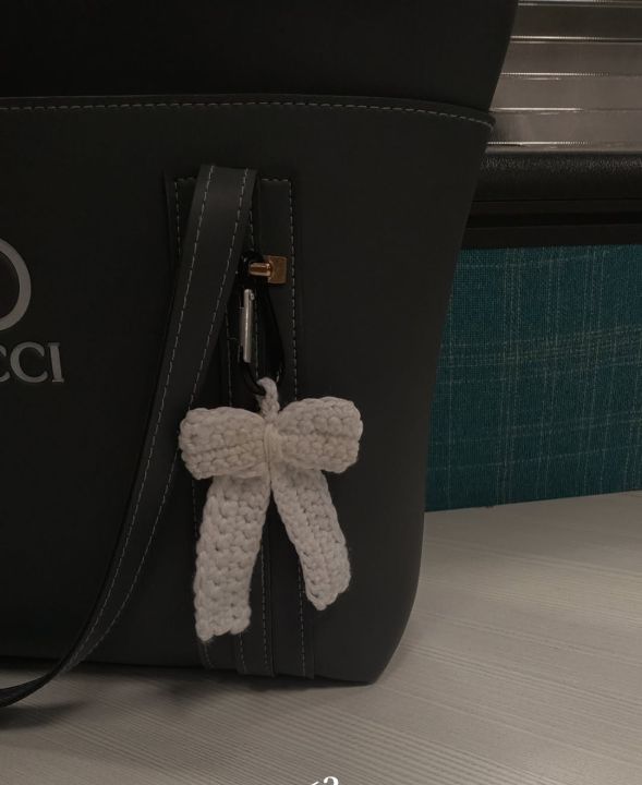 Crochet Bow keychain-Handmade keychains