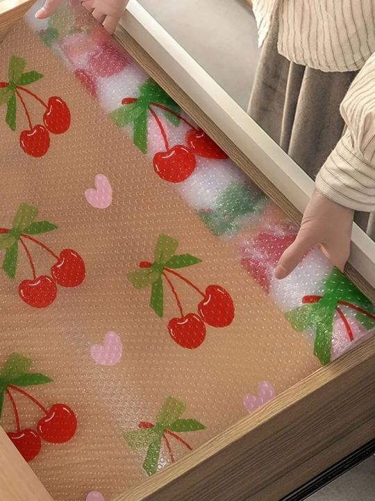 Kitchen Cabinet Mats Reusable Drawer Liners Waterproof Kitchen Dining Table Mats Dust Mat Refrigerator Liners Non-Adhesive Liner