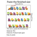 Cartoon Car Train 26 Letters Alphabet Wall Stickers for Kids Rooms Home Decor Children Wall Sticker Room Decoration Accessories. 