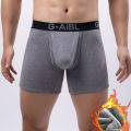 Men's Boxer Shorts Cotton Velvet Underwear Man Breathable JJ Hole Bullet Separation Pouch Underpants Male Winter Warm Panties under wear for men.