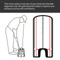 Golf Putting Mirror - Alignment Training Aid with Laser-Engraved Lines for Eye Ball & Putter Alignment Portable Putting Practice. 